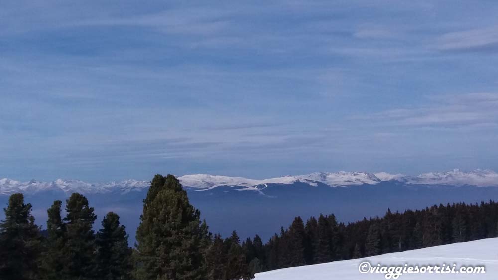 Passo Lavaze panorama neve