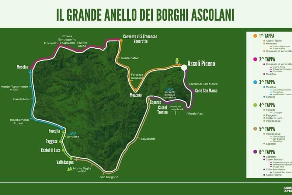 percoso del grande anello dei borghi ascolani