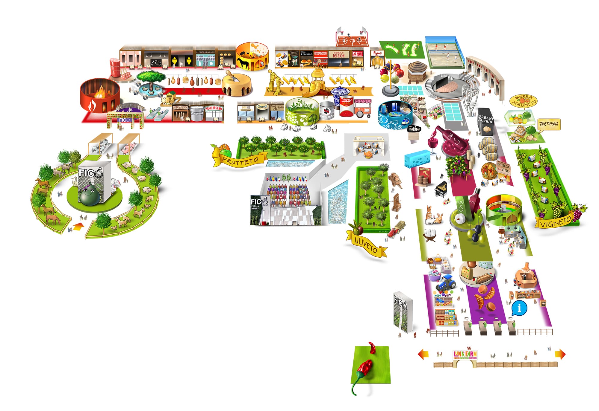 mappa fico bologna
