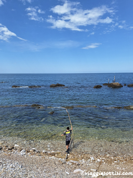 mare via verde dei trabocchi in bici