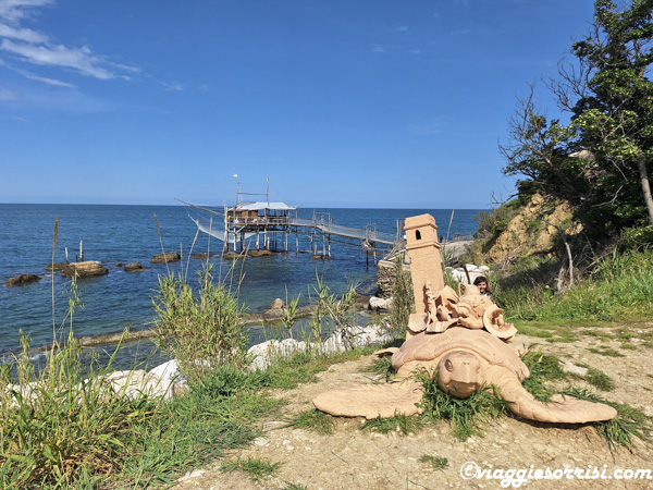 via verde dei trabocchi in bici monumento